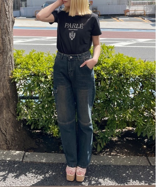 one way（ワンウェイ）の「ガーリーエンブレムＴシャツ（Tシャツ/カットソー・レディース・ブラック/ピンク/ホワイト系その他/ホワイト/ホワイト×ブルー/ライトベージュ・FREE）」の18枚目の写真