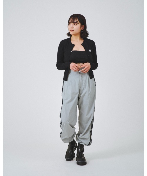 forget-me-nots（フォーゲットミーノッツ）の「リブ バンドゥブラ FMN-24SS-CS-006（その他トップス・レディース・グレー/ブラック・FREE）」の12枚目の写真