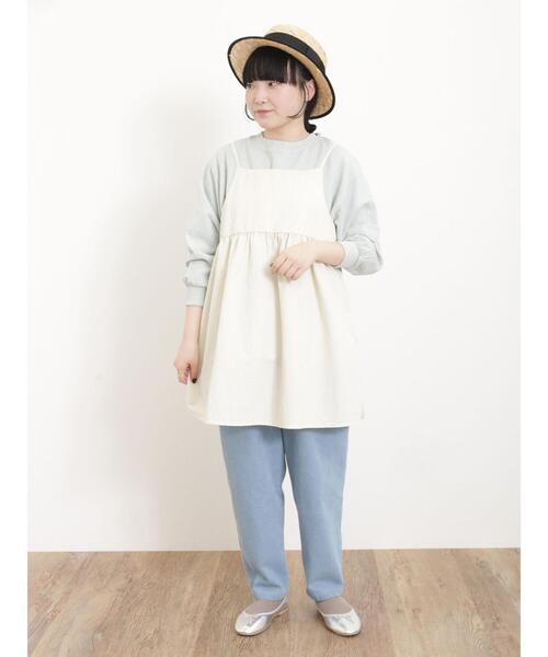 Samansa Mos2(サマンサ モスモス)の「キャミチュニック(チュニック・レディース・カーキ/チャコールグレー/キナリ・F)」の8枚目の写真