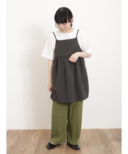 Samansa Mos2(サマンサ モスモス)の「キャミチュニック(チュニック・レディース・カーキ/チャコールグレー/キナリ・F)」の14枚目の写真