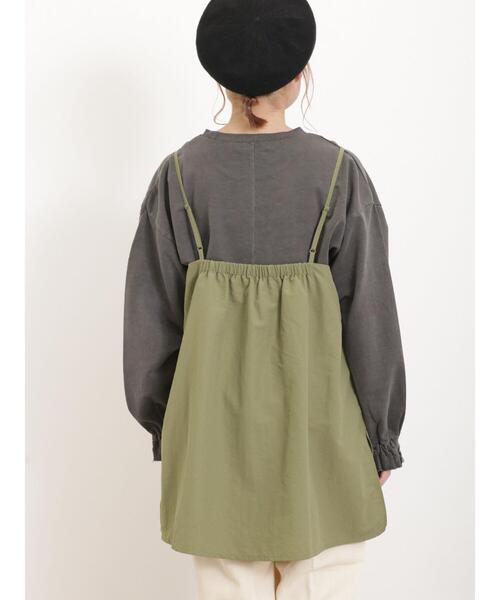 Samansa Mos2(サマンサ モスモス)の「キャミチュニック(チュニック・レディース・カーキ/チャコールグレー/キナリ・F)」の22枚目の写真