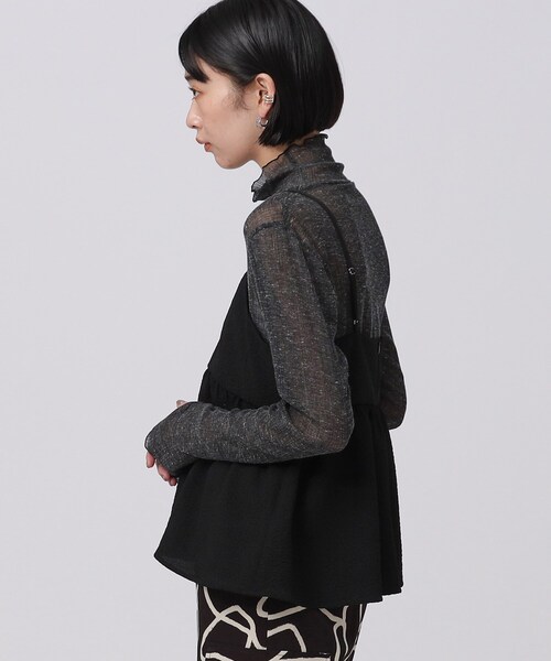 GALLEST(ギャレスト)の「◆ふくれジャカードキャミソール(タンクトップ・レディース・ブラック/オフホワイト/イエロー・38)」の8枚目の写真