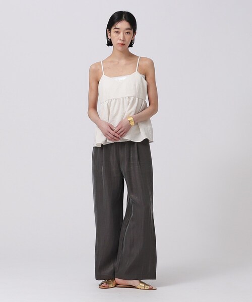 GALLEST(ギャレスト)の「◆ふくれジャカードキャミソール(タンクトップ・レディース・ブラック/オフホワイト/イエロー・38)」の10枚目の写真