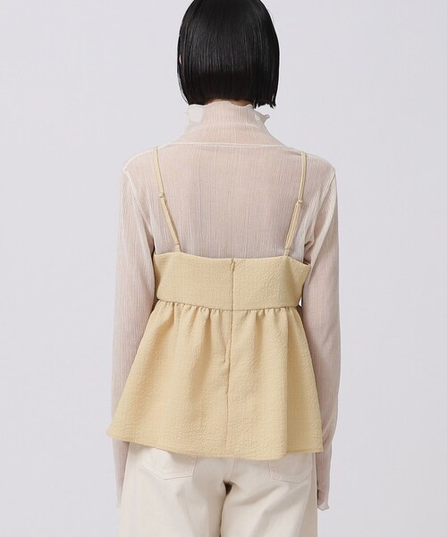 GALLEST(ギャレスト)の「◆ふくれジャカードキャミソール(タンクトップ・レディース・ブラック/オフホワイト/イエロー・38)」の19枚目の写真