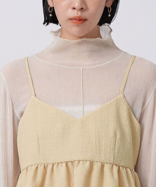 GALLEST(ギャレスト)の「◆ふくれジャカードキャミソール(タンクトップ・レディース・ブラック/オフホワイト/イエロー・38)」の20枚目の写真