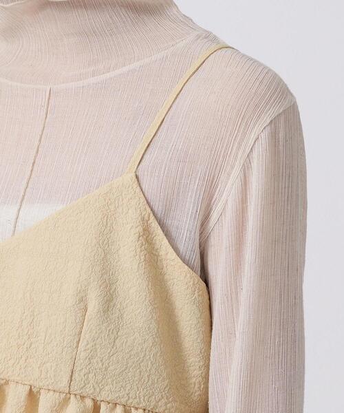 GALLEST(ギャレスト)の「◆ふくれジャカードキャミソール(タンクトップ・レディース・ブラック/オフホワイト/イエロー・38)」の22枚目の写真