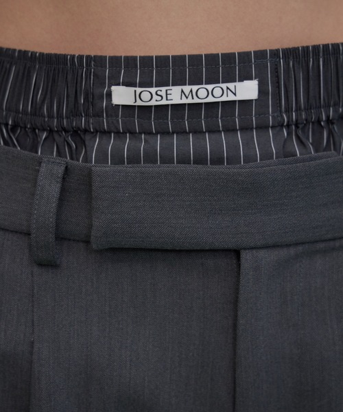 JOSE MOON（ジョゼムーン）の「DOUBLE WAIST SLACKS/ダブルウエストスラックス（スラックス・レディース・グレー/ベージュ/ブラック・36/38）」の21枚目の写真