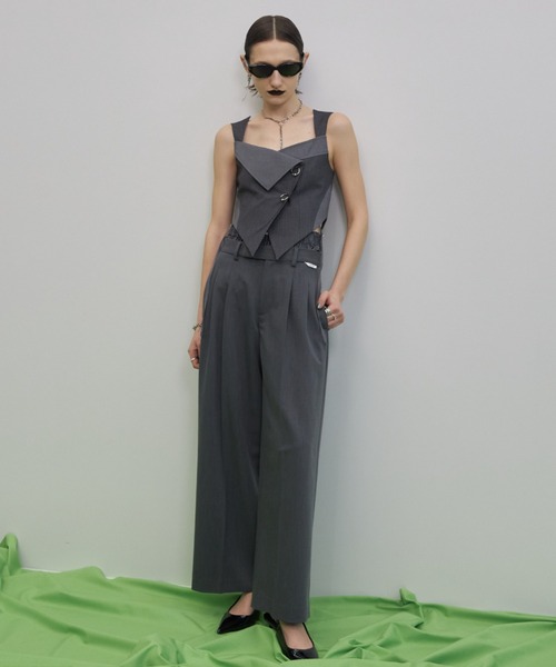 JOSE MOON（ジョゼムーン）の「DOUBLE WAIST SLACKS/ダブルウエストスラックス（スラックス・レディース・グレー/ベージュ/ブラック・36/38）」の15枚目の写真