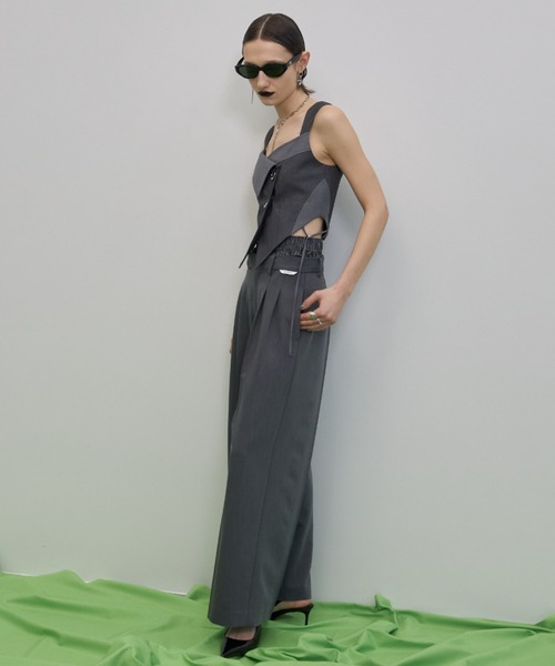 JOSE MOON（ジョゼムーン）の「DOUBLE WAIST SLACKS/ダブルウエストスラックス（スラックス・レディース・グレー/ベージュ/ブラック・36/38）」の16枚目の写真