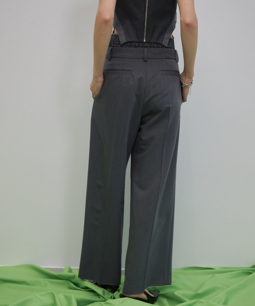 JOSE MOON（ジョゼムーン）の「DOUBLE WAIST SLACKS/ダブルウエストスラックス（スラックス・レディース・グレー/ベージュ/ブラック・36/38）」の19枚目の写真