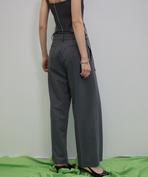 JOSE MOON（ジョゼムーン）の「DOUBLE WAIST SLACKS/ダブルウエストスラックス（スラックス・レディース・グレー/ベージュ/ブラック・36/38）」の20枚目の写真