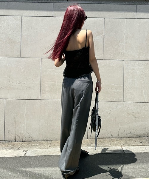 JOSE MOON（ジョゼムーン）の「DOUBLE WAIST SLACKS/ダブルウエストスラックス（スラックス・レディース・グレー/ベージュ/ブラック・36/38）」の10枚目の写真