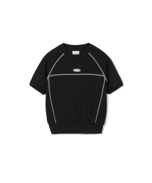 WOMAN) WAVE Symbol Coloring Stitch SHORT SLEEVE Sweatshirt