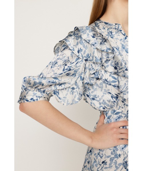 シルクフローラルプリントロングワンピース – GOELIA