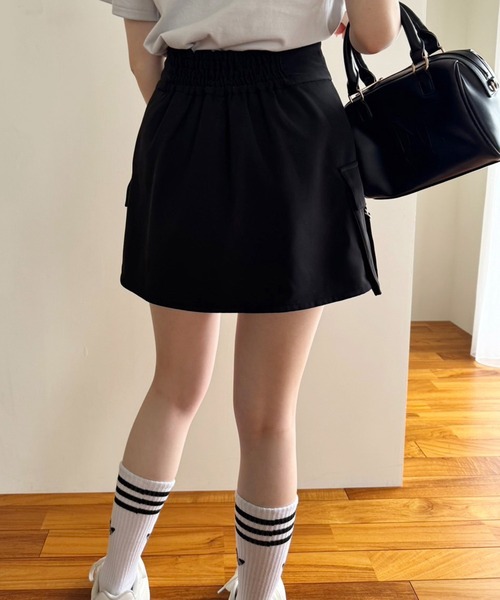 one after another NICE CLAUP（ワンアフターアナザーナイスクラップ）の「サイドポケット付きショートパンツ（その他パンツ・レディース・グレー/ブラック/アイボリー・FREE）」の10枚目の写真