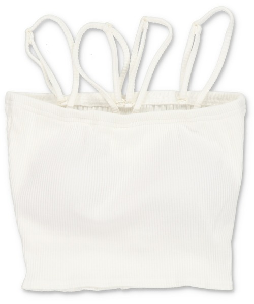 SPINNS（スピンズ）の「【S.Mサイズ展開】カップ付き！肩紐着脱OK！マルチWAYリブキャミソール（キャミソール・レディース・ブラック/オフホワイト/オートミール/モカ/カーキ・M/S）」の15枚目の写真