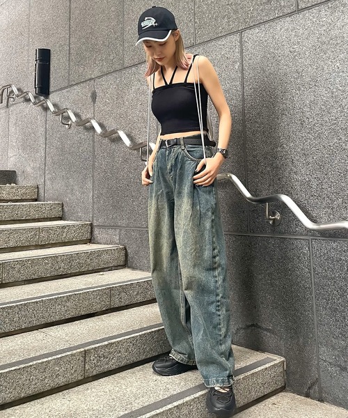 SPINNS（スピンズ）の「【S.Mサイズ展開】カップ付き！肩紐着脱OK！マルチWAYリブキャミソール（キャミソール・レディース・ブラック/オフホワイト/オートミール/モカ/カーキ・M/S）」の22枚目の写真