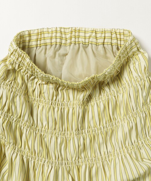 BEAMS HEART(ビームスハート)の「BEAMS HEART / ストライプ柄 シャーリング ロングスカート(スカート・レディース・ブルー/イエロー系その他2・FREE)」の14枚目の写真