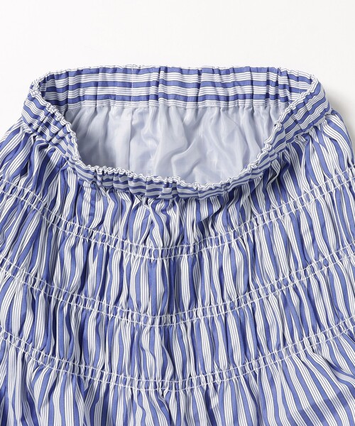 BEAMS HEART(ビームスハート)の「BEAMS HEART / ストライプ柄 シャーリング ロングスカート(スカート・レディース・ブルー/イエロー系その他2・FREE)」の17枚目の写真