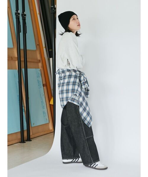 Ungrid(アングリッド)の「チェックルーズシャツ(シャツ/ブラウス・レディース・ネイビー/オフホワイト・FREE)」の19枚目の写真