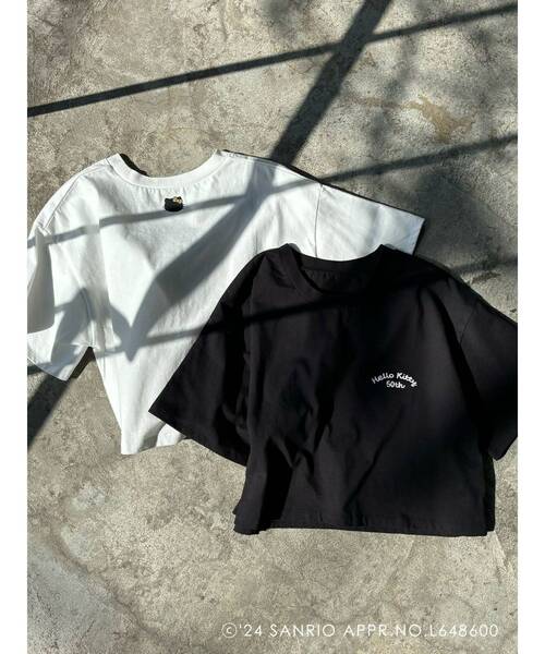 ハローキティコラボ（ハローキティコラボ）の「【ハローキティコラボ】シルエットTシャツ（Tシャツ/カットソー・レディース・ブラック/ホワイト・FREE）」の3枚目の写真