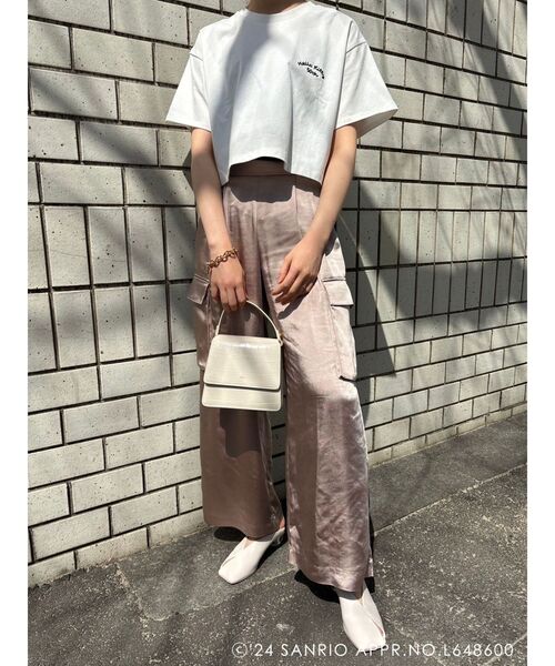 ハローキティコラボ（ハローキティコラボ）の「【ハローキティコラボ】シルエットTシャツ（Tシャツ/カットソー・レディース・ブラック/ホワイト・FREE）」の7枚目の写真