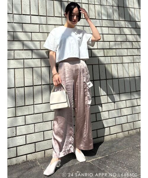 ハローキティコラボ（ハローキティコラボ）の「【ハローキティコラボ】シルエットTシャツ（Tシャツ/カットソー・レディース・ブラック/ホワイト・FREE）」の22枚目の写真