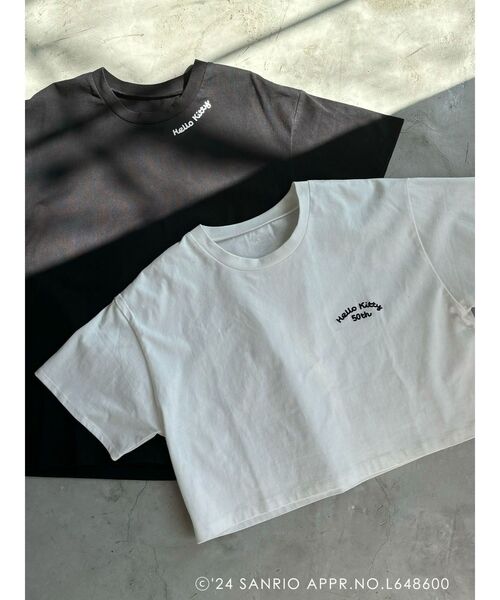 ハローキティコラボ（ハローキティコラボ）の「【ハローキティコラボ】シルエットTシャツ（Tシャツ/カットソー・レディース・ブラック/ホワイト・FREE）」の16枚目の写真