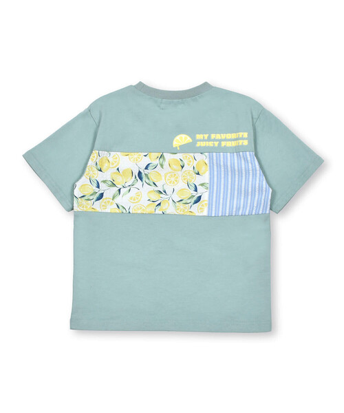 BABYMONSTER ストライプ Tシャツ L お揃い】ストライプチェックサイド切り替えTシャツ(80~130cm