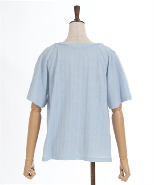 axes femme(アクシーズファム)の「レースアッププルオーバー(Tシャツ/カットソー・レディース・ホワイト/ピンク/サックスブルー/グレー・FREE)」の14枚目の写真