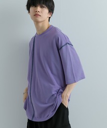 SENSE OF PLACE by URBAN RESEARCH | 『ユニセックス』ブランケットステッチルーズTシャツ(5分袖)(Tシャツ/カットソー)
