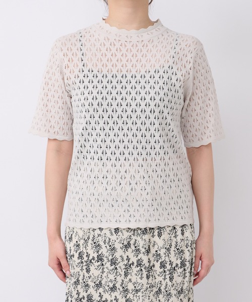 un dix cors（アンディコール）の「レース編み半袖プルオーバー（ニット/セーター・レディース・チャコールグレー/ライトグレー・FREE）」の20枚目の写真