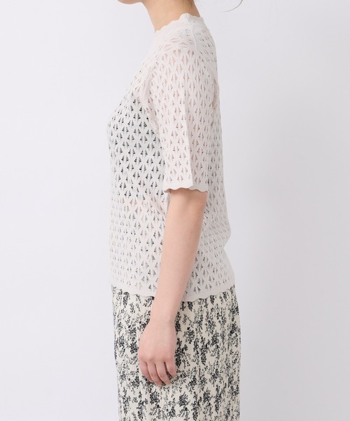 un dix cors（アンディコール）の「レース編み半袖プルオーバー（ニット/セーター・レディース・チャコールグレー/ライトグレー・FREE）」の19枚目の写真