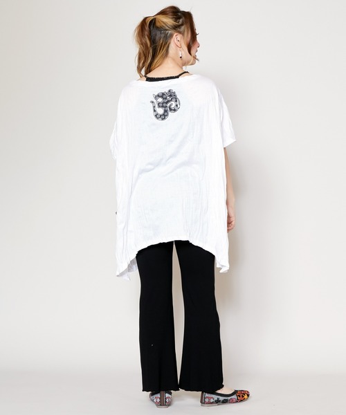 チャイハネ（チャイハネ）の「【チャイハネ】サンステTシャツ（Tシャツ/カットソー・レディース・ブルー/ブラック/ホワイト・FREE）」の6枚目の写真
