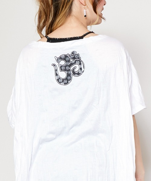 チャイハネ（チャイハネ）の「【チャイハネ】サンステTシャツ（Tシャツ/カットソー・レディース・ブルー/ブラック/ホワイト・FREE）」の7枚目の写真