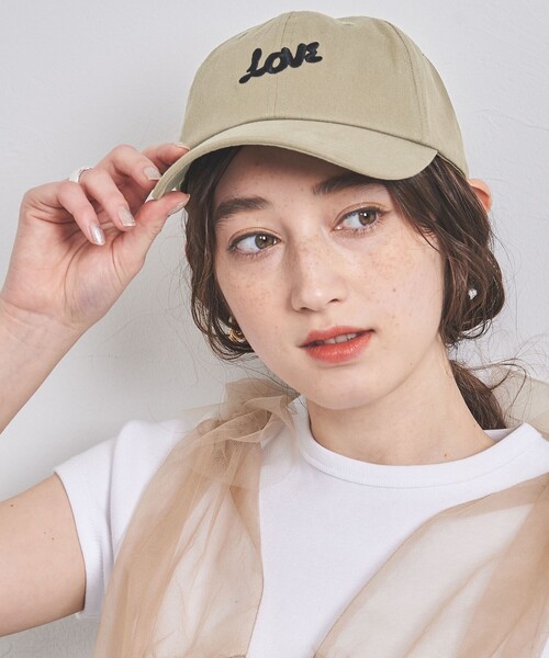 HANDTEX（ハンドテックス）の「【別注】＜HANDTEX＞LOVE キャップ -united LOVE project 2024（キャップ・レディース・ベージュ・FREE）」の3枚目の写真
