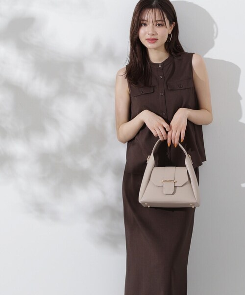 「PROPORTION BODY DRESSING」 ノースリーブブラウス 3 グレー レディース PROPORTION BODY DRESSING｜リボンノースリーブブラウス