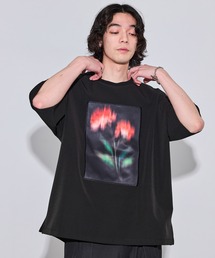 JUNRED | スモークフラワールーズTシャツ(Tシャツ/カットソー)