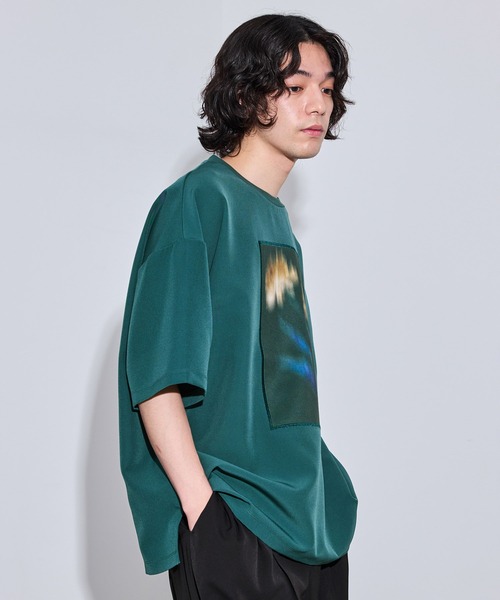 JUNRED(ジュンレッド)の「スモークフラワールーズTシャツ(Tシャツ/カットソー・メンズ・ホワイト/グリーン/ブラック・L/M/S)」の4枚目の写真