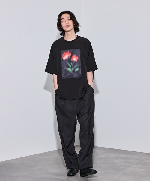セール】スモークフラワールーズTシャツ（Tシャツ/カットソー