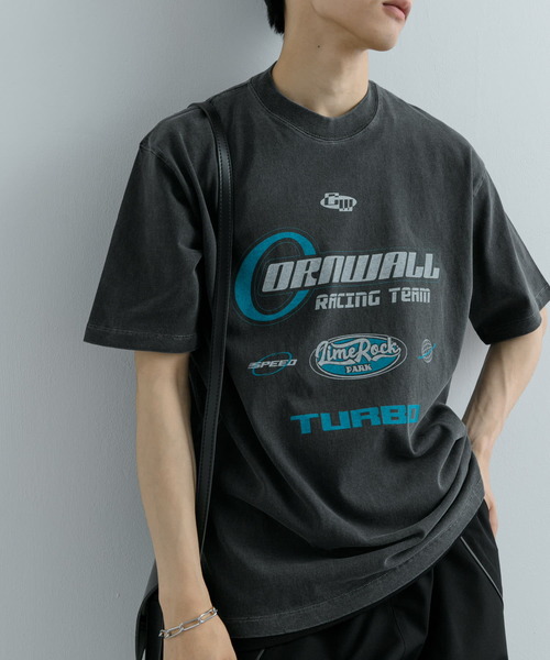 SENSE OF PLACE by URBAN RESEARCH(センスオブプレイスバイアーバンリサーチ)の「フェードロゴグラフィックTシャツ(5分袖)(Tシャツ/カットソー・メンズ・ブラック/イエロー/ロイヤルブルー・MEDIUM/LARGE)」の5枚目の写真
