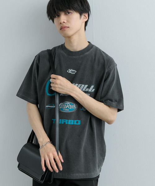 SENSE OF PLACE by URBAN RESEARCH(センスオブプレイスバイアーバンリサーチ)の「フェードロゴグラフィックTシャツ(5分袖)(Tシャツ/カットソー・メンズ・ブラック/イエロー/ロイヤルブルー・MEDIUM/LARGE)」の7枚目の写真
