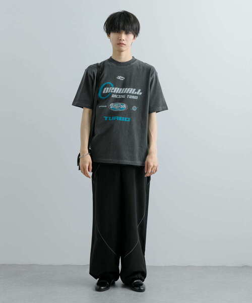 SENSE OF PLACE by URBAN RESEARCH(センスオブプレイスバイアーバンリサーチ)の「フェードロゴグラフィックTシャツ(5分袖)(Tシャツ/カットソー・メンズ・ブラック/イエロー/ロイヤルブルー・MEDIUM/LARGE)」の10枚目の写真