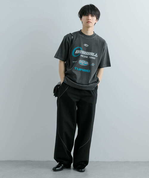 SENSE OF PLACE by URBAN RESEARCH(センスオブプレイスバイアーバンリサーチ)の「フェードロゴグラフィックTシャツ(5分袖)(Tシャツ/カットソー・メンズ・ブラック/イエロー/ロイヤルブルー・MEDIUM/LARGE)」の11枚目の写真