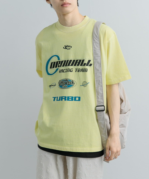 SENSE OF PLACE by URBAN RESEARCH(センスオブプレイスバイアーバンリサーチ)の「フェードロゴグラフィックTシャツ(5分袖)(Tシャツ/カットソー・メンズ・ブラック/イエロー/ロイヤルブルー・MEDIUM/LARGE)」の12枚目の写真