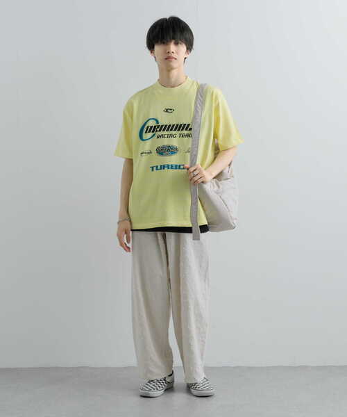 SENSE OF PLACE by URBAN RESEARCH(センスオブプレイスバイアーバンリサーチ)の「フェードロゴグラフィックTシャツ(5分袖)(Tシャツ/カットソー・メンズ・ブラック/イエロー/ロイヤルブルー・MEDIUM/LARGE)」の17枚目の写真