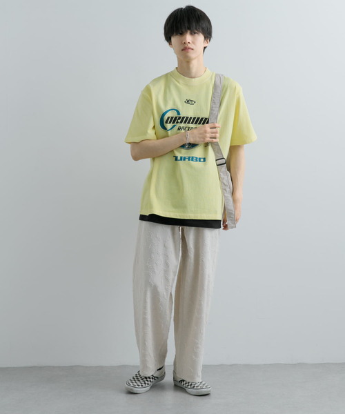 SENSE OF PLACE by URBAN RESEARCH(センスオブプレイスバイアーバンリサーチ)の「フェードロゴグラフィックTシャツ(5分袖)(Tシャツ/カットソー・メンズ・ブラック/イエロー/ロイヤルブルー・MEDIUM/LARGE)」の18枚目の写真