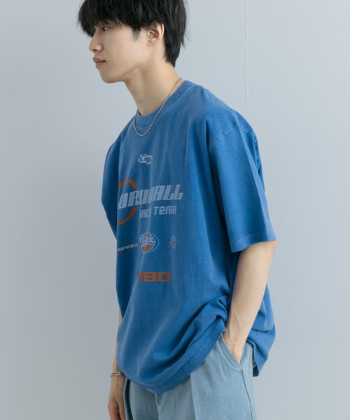 SENSE OF PLACE by URBAN RESEARCH(センスオブプレイスバイアーバンリサーチ)の「フェードロゴグラフィックTシャツ(5分袖)(Tシャツ/カットソー・メンズ・ブラック/イエロー/ロイヤルブルー・MEDIUM/LARGE)」の20枚目の写真
