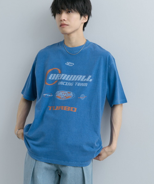 SENSE OF PLACE by URBAN RESEARCH(センスオブプレイスバイアーバンリサーチ)の「フェードロゴグラフィックTシャツ(5分袖)(Tシャツ/カットソー・メンズ・ブラック/イエロー/ロイヤルブルー・MEDIUM/LARGE)」の21枚目の写真