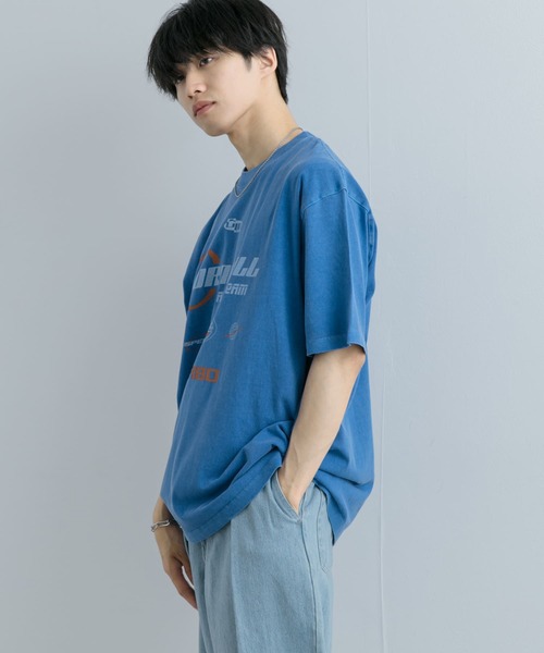 SENSE OF PLACE by URBAN RESEARCH(センスオブプレイスバイアーバンリサーチ)の「フェードロゴグラフィックTシャツ(5分袖)(Tシャツ/カットソー・メンズ・ブラック/イエロー/ロイヤルブルー・MEDIUM/LARGE)」の22枚目の写真